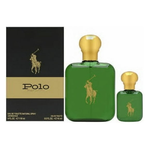 Ralph Lauren Polo Green, 2 Pc Gift Set 4oz EDT Spray, 0.5oz EDT spray