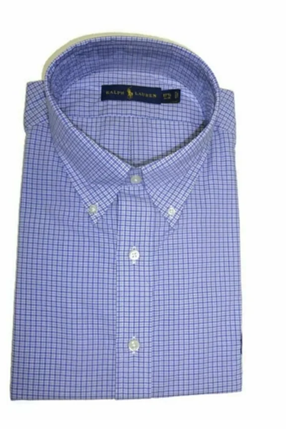 Ralph Lauren Polo Men's Long Sleeve Oxford Shirt, Blue/white, 17"-34/35"