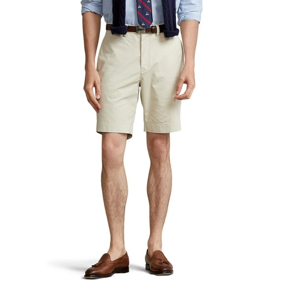 Ralph Lauren Polo Mens Relaxed Fit Cotton Twill 10 Chino Flat Front Shorts 42 Regular Classic Stone