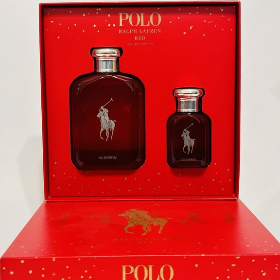Ralph Lauren Polo Red 2 bottles Men Set 4.2 + 1.36 oz Eau de Parfum spray