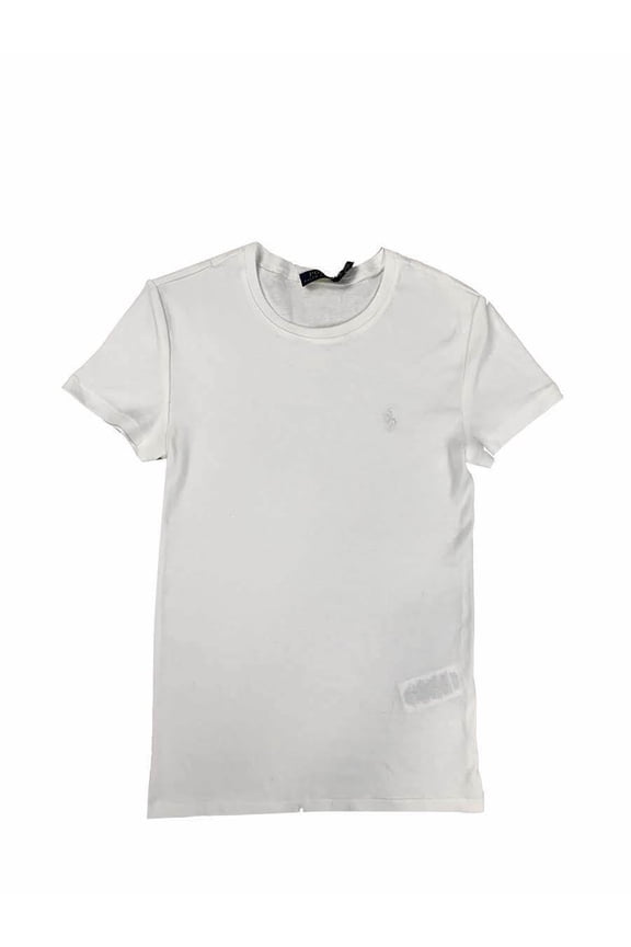 Ralph Lauren Polo Womens Ribbed Pony Logo Cotton White Shirt New (XL)