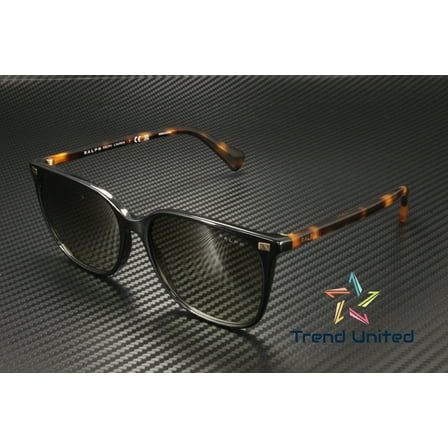 Ralph Lauren RA 5293 Plastic Womens Square Sunglasses Shiny Black 56mm Adult