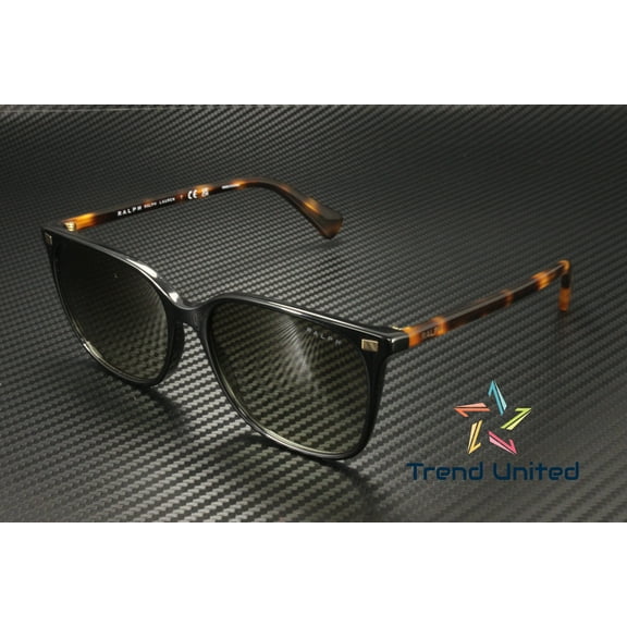 Ralph Lauren RA 5293 Plastic Womens Square Sunglasses Shiny Black 56mm Adult