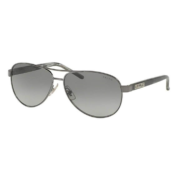Ralph Lauren RA4004 103/11 59M Gunmetal/Grey Horn/Grey Gradient Pilot Sunglasses For Women+FREE Complimentary Eyewear Care Kit