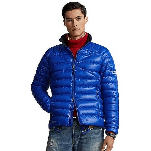 Ralph Lauren RLX Men's Blue Water Repellent Packable Down Jacket, Medium