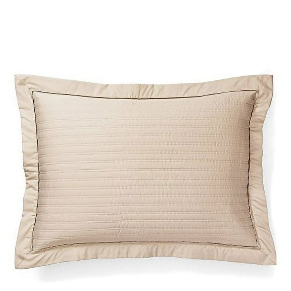 Ralph Lauren Reed Cape Tan Quilted Standard Pillow Sham