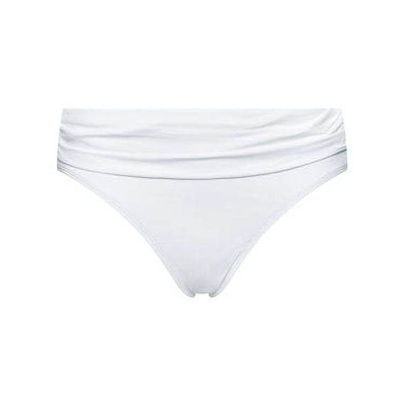 Ralph Lauren WHITE Beach Club Ruched Bikini Swim Bottom, US 10