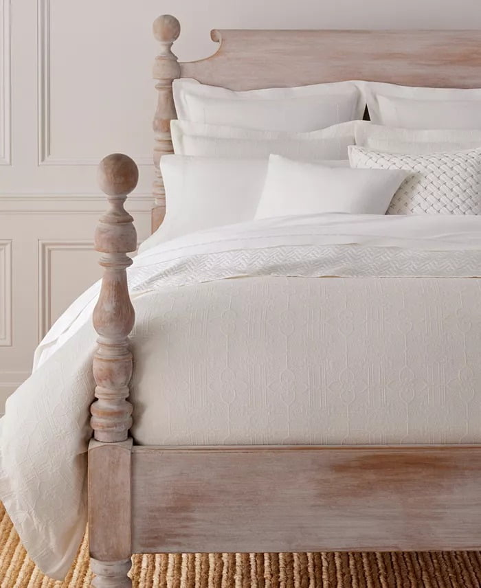 Ralph Lauren WHITE Sascha Textured Medallion Comforter Sets