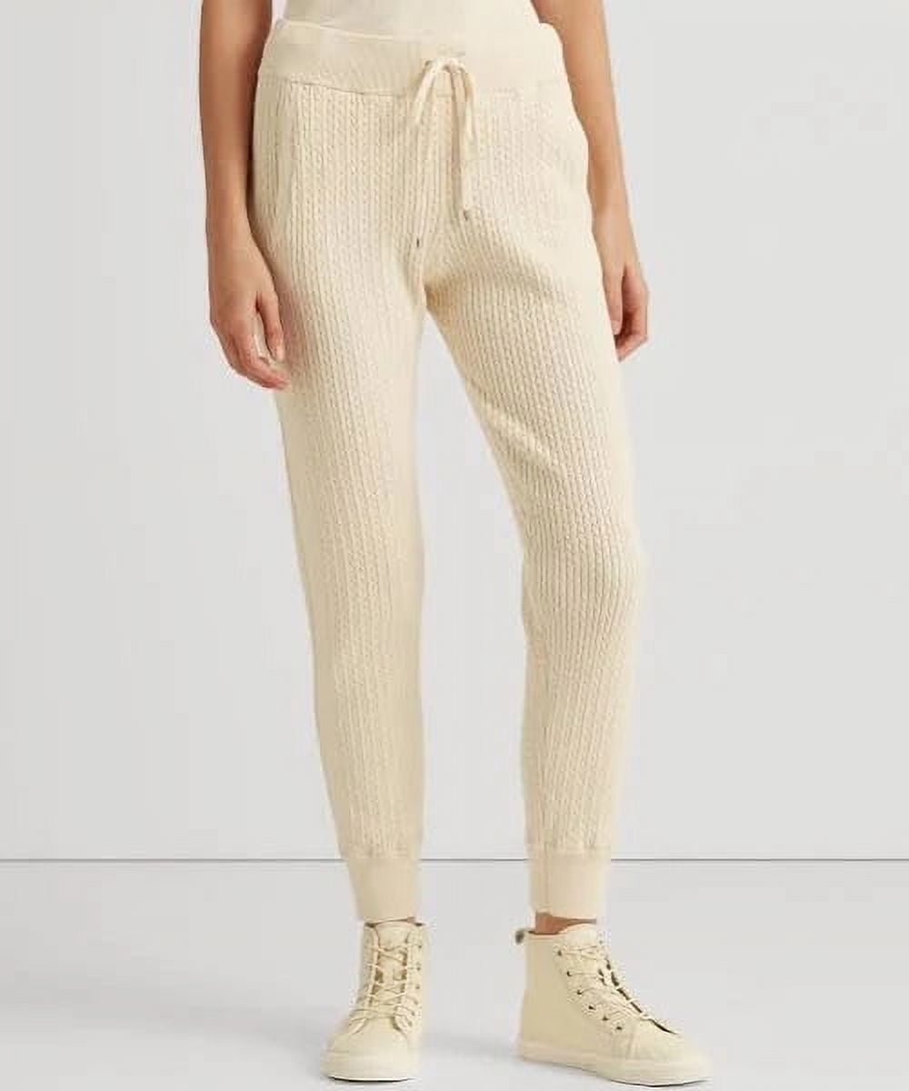 Ralph Lauren Women's Cable Knit Jogger Pants Brown Size X