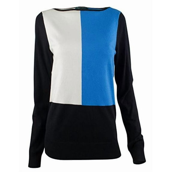 Ralph Lauren Women's Color-Blocked Long-Sleeve Pullover Sweater-BBP-L