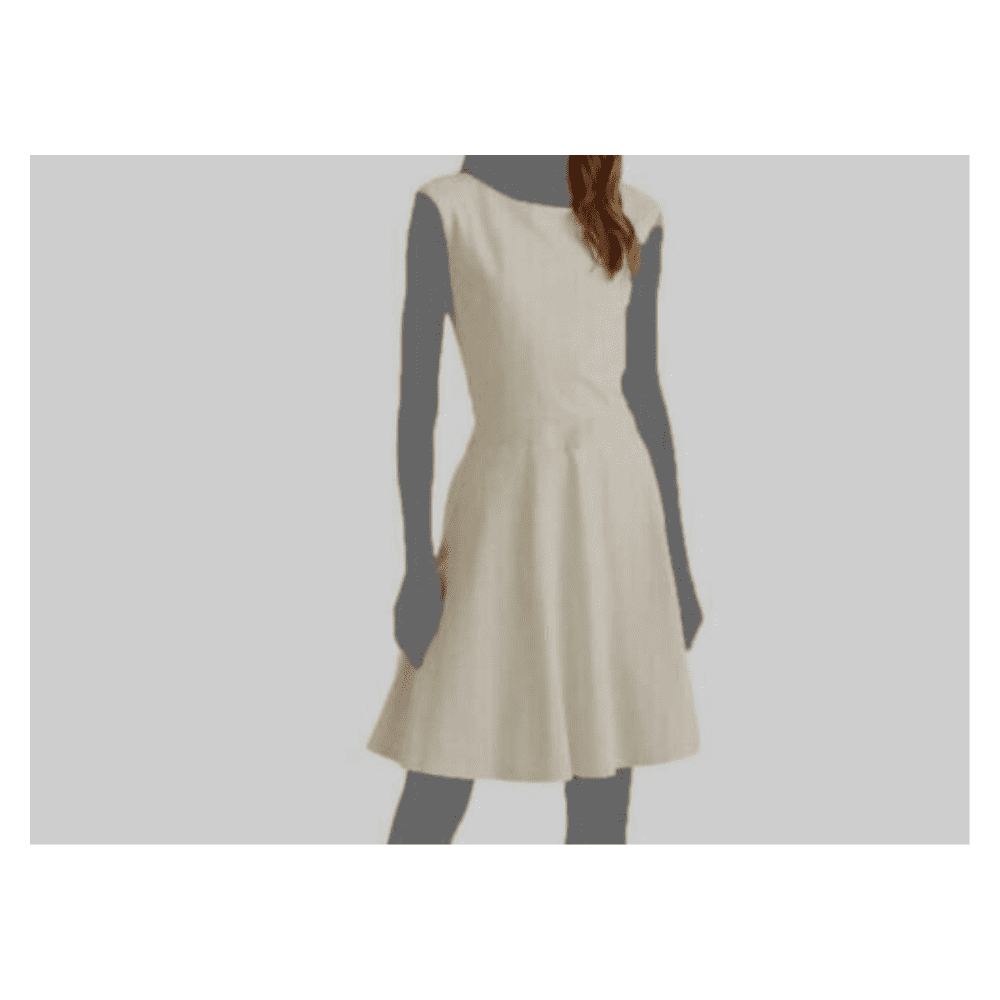 Ralph Lauren Women's Ivory Sleeveless Jersey Ponte A-Line Dress Size 2 -  Walmart Business Supplies