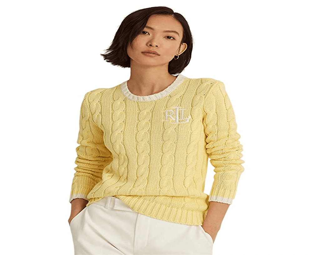 Ralph lauren women's yellow sweater online