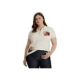 thumbnail image 1 of Ralph Lauren Women's Patchwork Pique Polo Shirt Brown Size 3X, 1 of 3