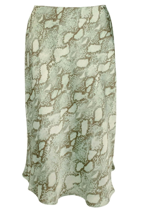Ralph Lauren Women's Satin Snakeskin Print A-line Skirt TMlt 6