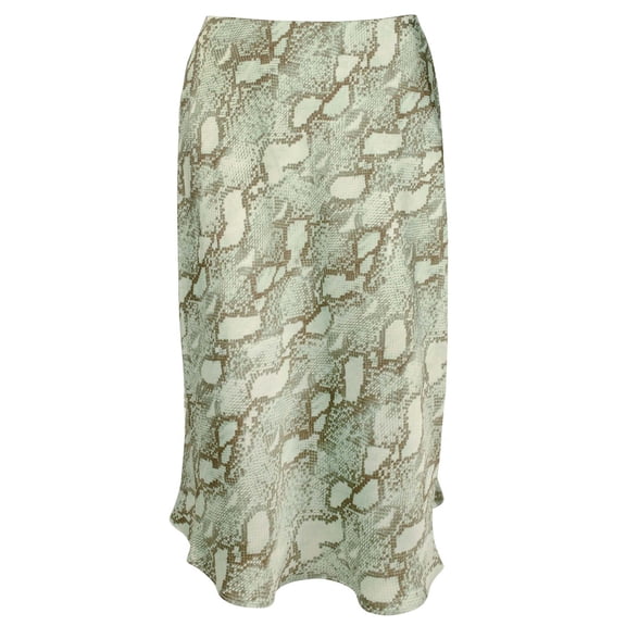 Ralph Lauren Women's Satin Snakeskin Print A-line Skirt TMlt 8
