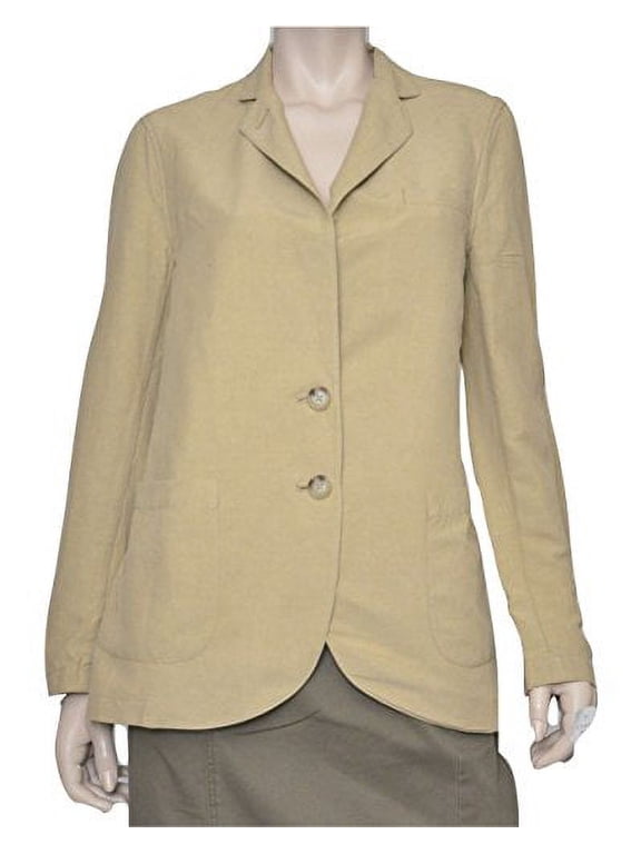 Ralph Lauren Women's Silk Linen Blazer Jacket Light Wheat (SP)