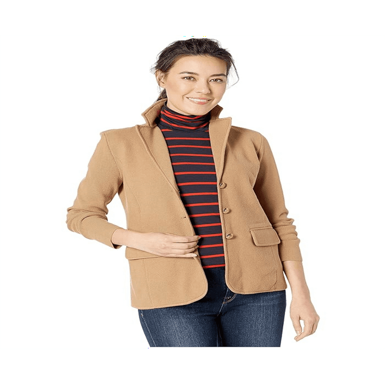 Ralph Lauren Women s Sweater Knit Blazer Brown Size Petite Medium