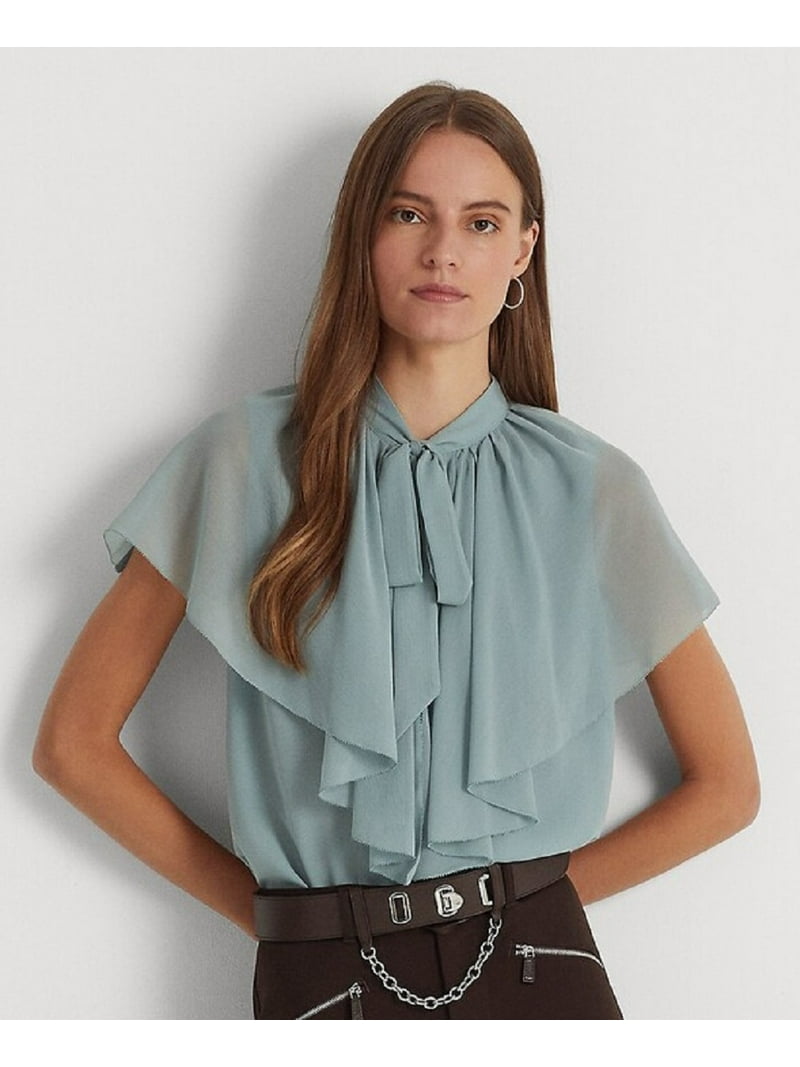 トップス crinkle crinkle crinkle ribbon blouse crinkle crinkle crinkle ribbon blouse