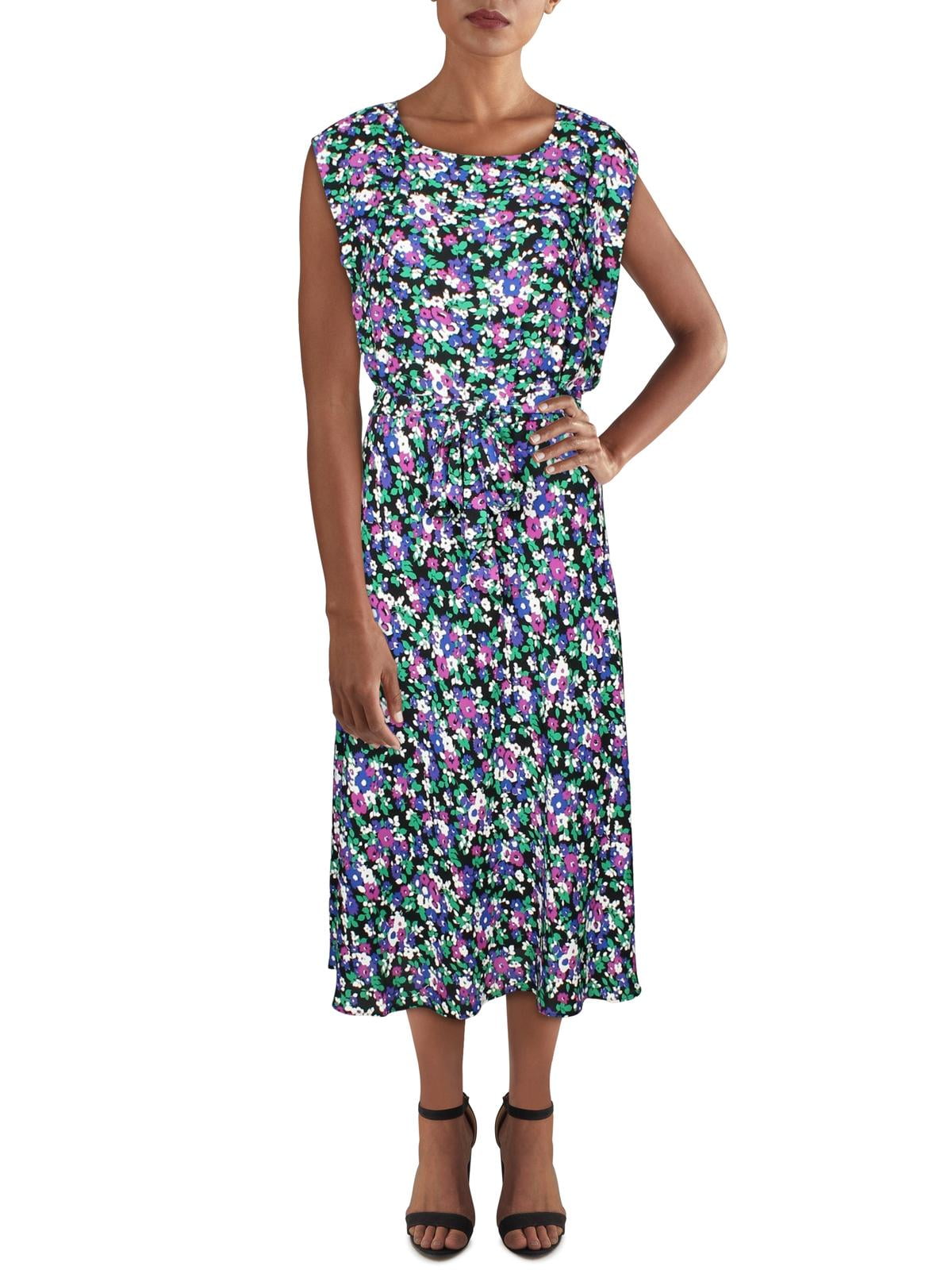 Ralph Lauren Women's Vilodie Floral a Line Casual Dress Black Size 6 -  Walmart.com