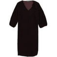 thumbnail image 1 of Ralph Lauren Womens Abarny Velvet Shift Dress, Red, 16, 1 of 2