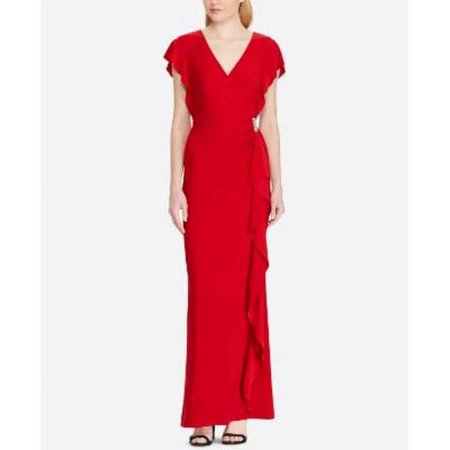 Ralph Lauren Womens Amaria Gown Dress, Choose Sz/Color: 10 / Scarlet Red