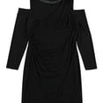 thumbnail image 1 of Ralph Lauren Womens Beaded Neck Jersey Cold Shoulder Dress, Black, 2, 1 of 1