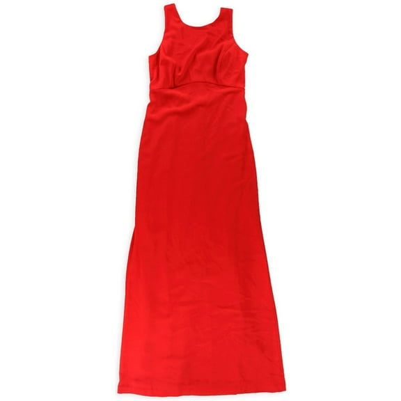 Ralph Lauren Womens Crepe Gown Dress, Red, 12