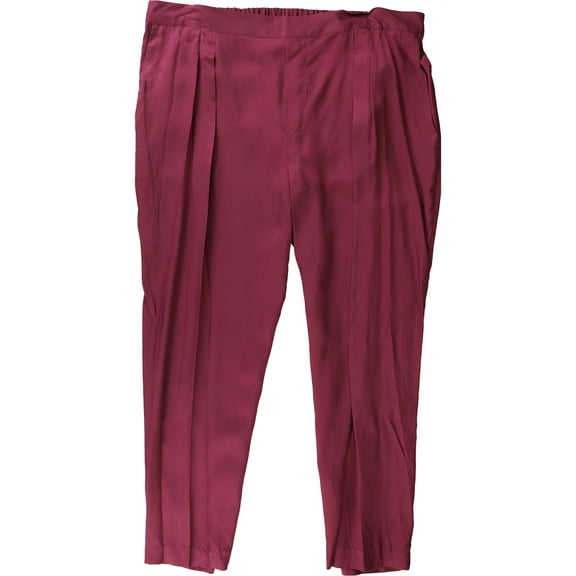 Ralph Lauren Womens Cropped Twill Dress Pants, Purple, 4