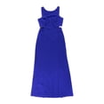 thumbnail image 1 of Ralph Lauren Womens Cutout Crepe Maxi Dress, Blue, 12, 1 of 2