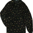thumbnail image 1 of Ralph Lauren Womens Duong Peasant Blouse, Black, XX-Small, 1 of 2