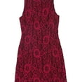 thumbnail image 1 of Ralph Lauren Womens Emroidered Lace Sheath Dress, Pink, 8, 1 of 2