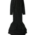 thumbnail image 1 of Ralph Lauren Womens Fluted Lace Gown Dress, Black, 10, 1 of 1