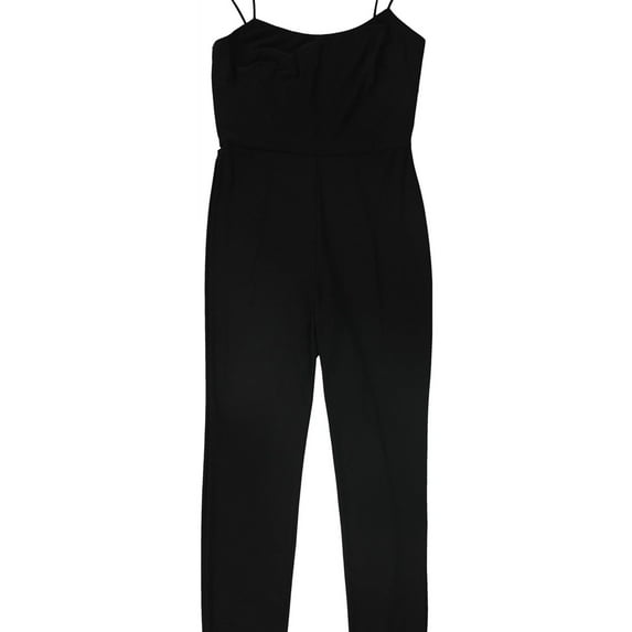 Ralph Lauren Womens Georgette Jumpsuit, Black, 14