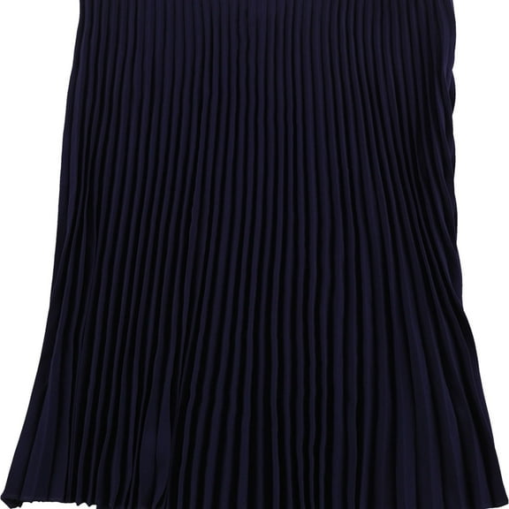 Ralph Lauren Womens Georgette Pleated Skirt, Blue, 6