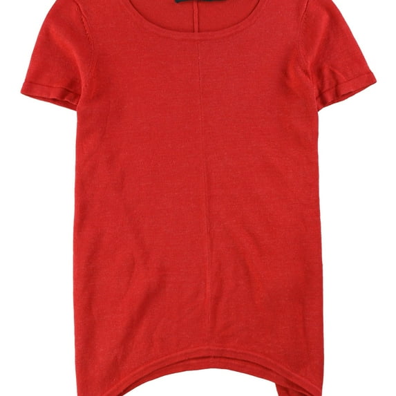 Lauren Ralph Lauren Women's Handkerchief-Hem T-Shirt (S, Red)