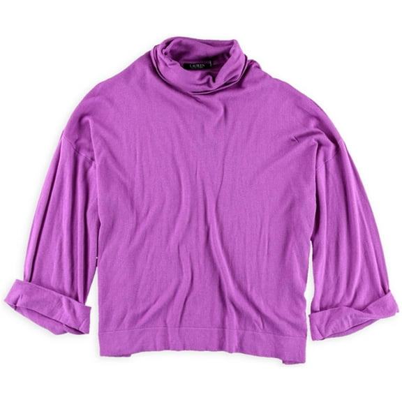 Ralph Lauren Womens Jersey Pullover Sweater, Purple, X-Large