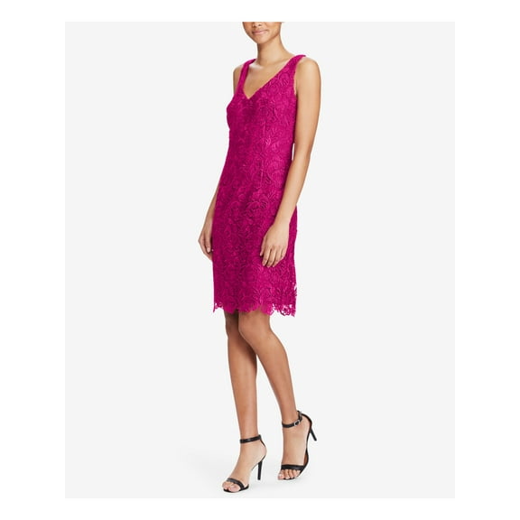 Ralph Lauren Womens Lace A-Line Dress