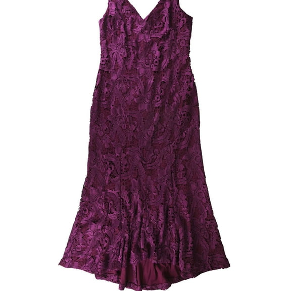 Ralph Lauren Womens Lace Sheath Dress, Purple, 14