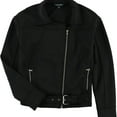 thumbnail image 1 of Ralph Lauren Womens Neoprene Motorcycle Jacket, Black, Large, 1 of 2