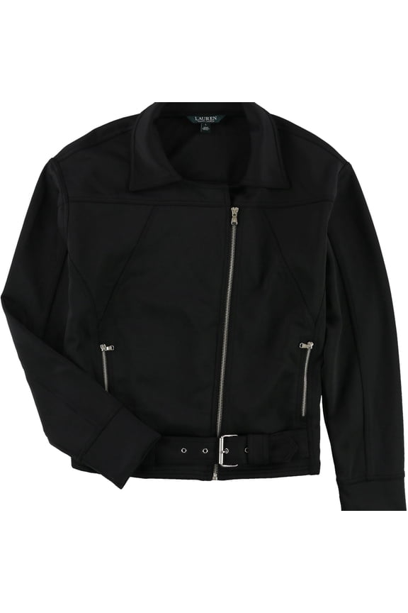 Womens Neoprene Motorcycle Jacket, Black, Large