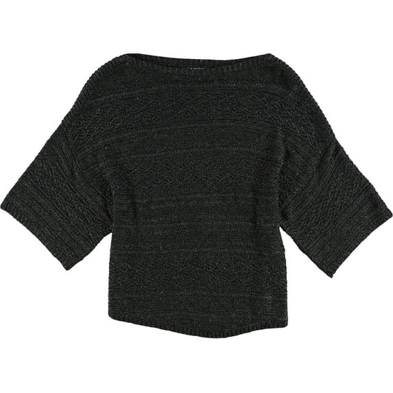 Ralph Lauren Womens Open Knit Pullover Sweater, Grey, Small