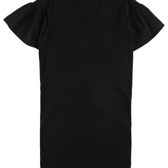 Ralph Lauren Womens Pranang Bell Sweater Dress, Black, Large