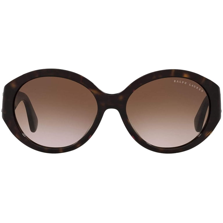 Ralph Lauren Womens Rl8191 Oval Sunglasses Shiny Dark Havana  display picture 1