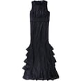 thumbnail image 1 of Ralph Lauren Womens Ruffled Lace Gown Dress, Blue, 10, 1 of 1
