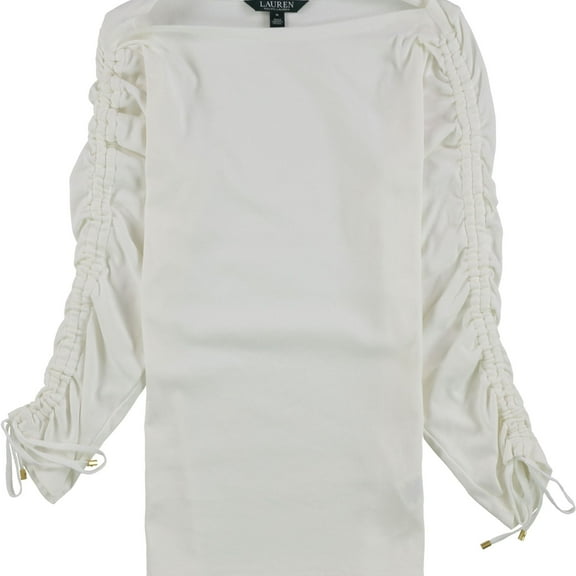 Ralph Lauren Womens Sazana Pullover Blouse, White, Large