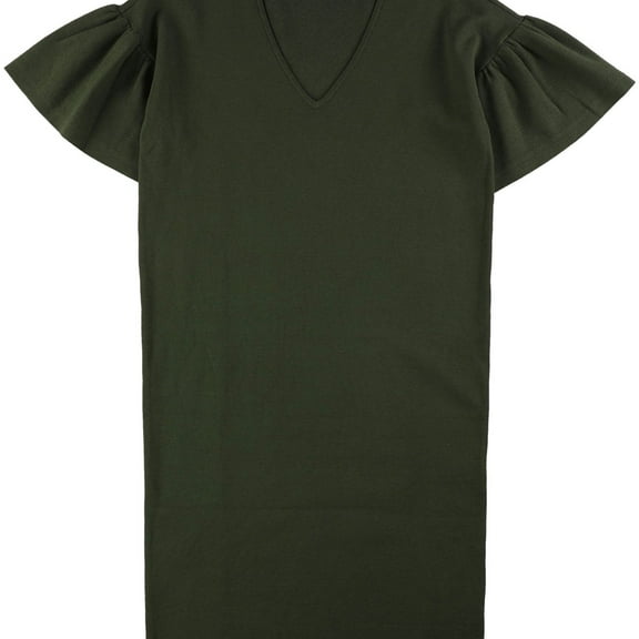 Ralph Lauren Womens Short Sleeve Sweater Dress, Green, X-Small