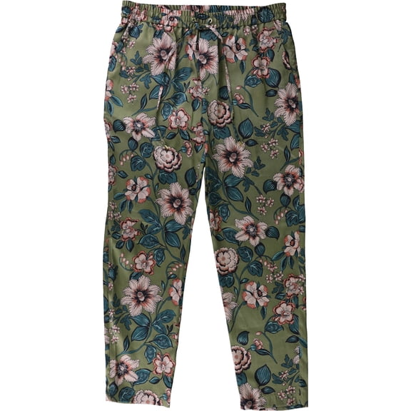 Ralph Lauren Womens Silky Casual Cropped Pants, Green, 10