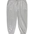 thumbnail image 1 of Ralph Lauren Womens Silver Casual Jogger Pants, Grey, Plus Size, 1X, 1 of 2