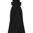 thumbnail image 1 of Ralph Lauren Womens Solid Cut Out Gown Dress, Black, 8, 1 of 1