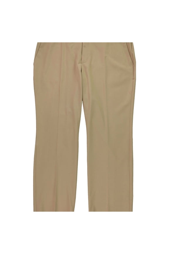 Womens Straight Leg Casual Trouser Pants, Beige, Plus Size, 22W